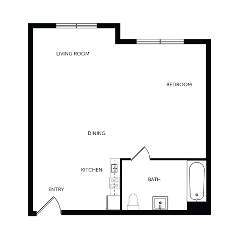 Studio Domain Studio King Floor Plan